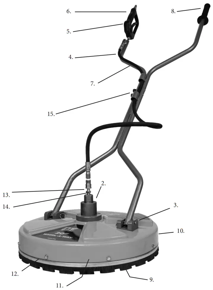 BE WHIRL A WAY Pressure Washer Surface Cleaner - fig
