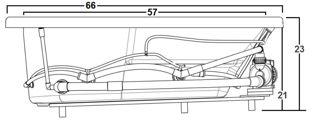 Laurel Mountain 6642GW064 66 Inch x 42 Inch Drop-In Acrylic Whirlpool - fig 1