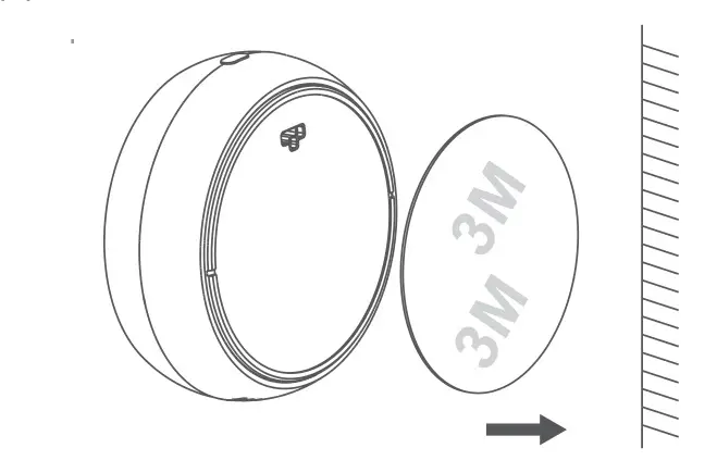 TESLA Smart Sensor Temperature and Humidity Display - Method 1 Use a 3M sticker to fix the product