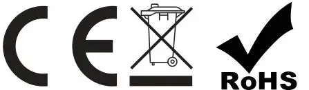 ce, disposal, rohs icon