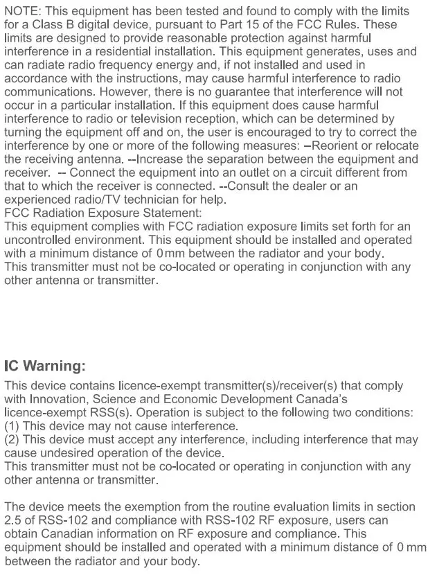 MINISO EBS1003 Fabric Covered Cylinder Wireless Speaker User Manual - FCC Warning