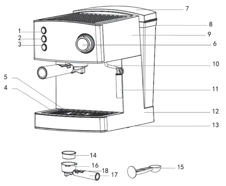 ufesa CE7240 Espresso Machine - fig