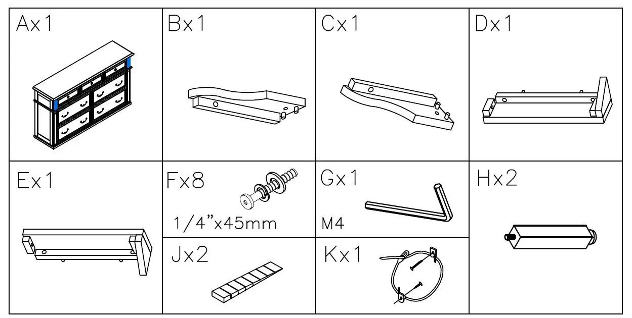 ASHLEY B751-31 Bedroom Lodenbay Dresser-fig-1