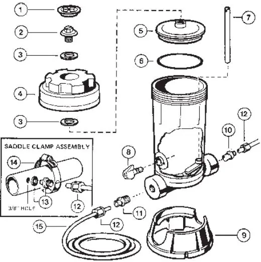 HAYWARD CL100 Automatic Chlorine Feeders-FIG8