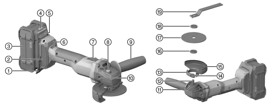 HILTI AG 4S 22 100 Cordless Angle Grinder - Product overview 1