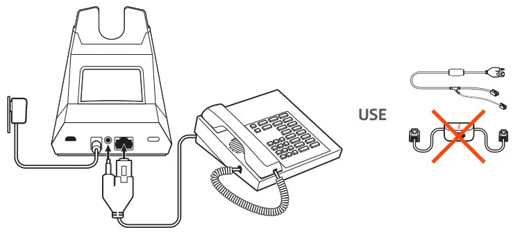 poly Savi 7310 7320 Office for Computer and Desk Phone - Desk phone + EHS cable