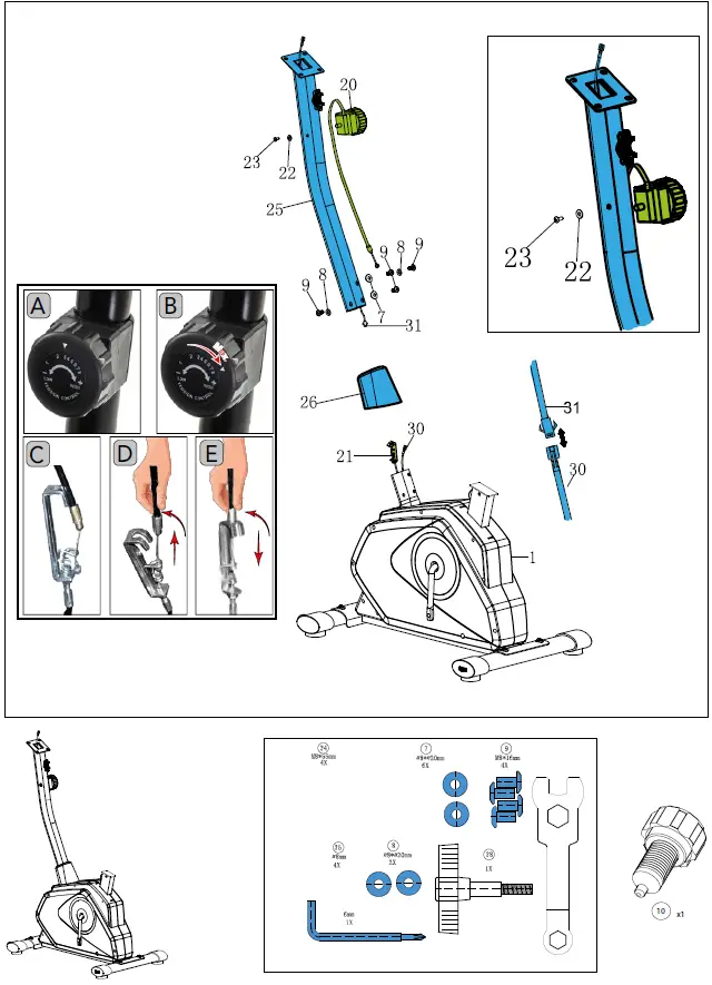 TUNTURI-Cardio-Fit-B35-Bike-FIG-6