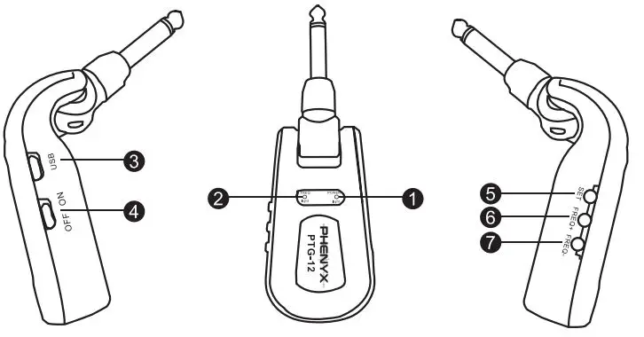 PHENYX PRO-PTG-12-Professional-UHF-Wireless-Guitar-System-2