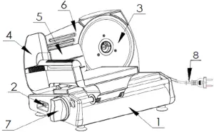 BUFFALO TOOLS MSLICER 180 Watt Parts Diagram