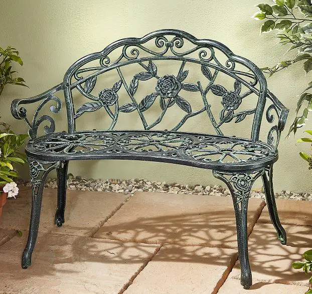 GAINSBOROUGH H252 Curved Rose Design Bench