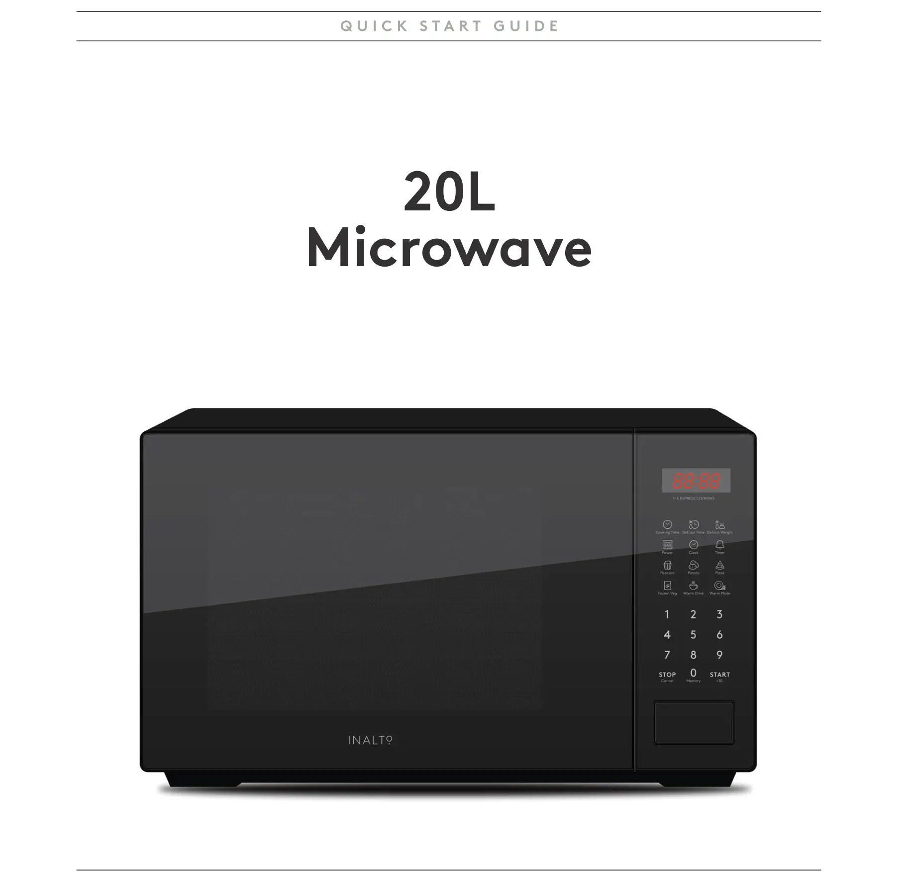 INALTO 20L Microwave IOMW20B User Guide