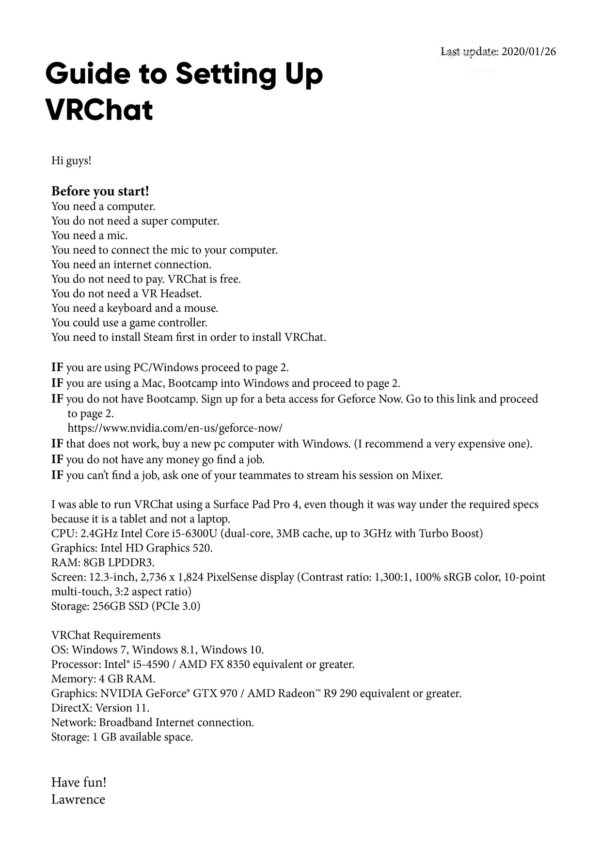 VRChat Setup Guide Figure