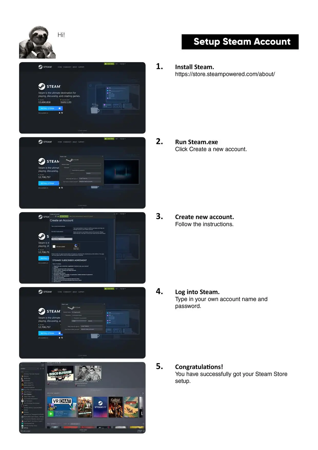 VRChat Setup Guide - Setup Steam Account