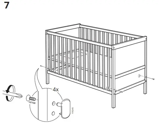 IKEA 302.485.75 Sundvik Crib - 7