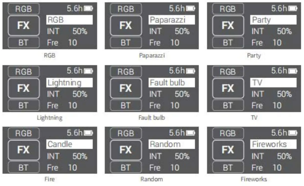 SmallRig RM75 RGBWW Magnetic Smart LED Video Light 3290 - menu app 3