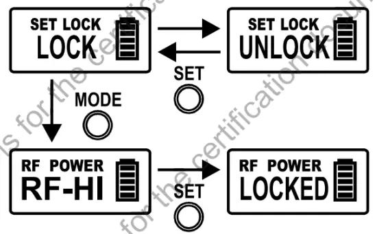 Set lock setting