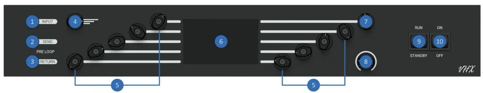 DiezeL VHX 100 Watt Tube Head with IR Enabled DI - FRONT PANEL