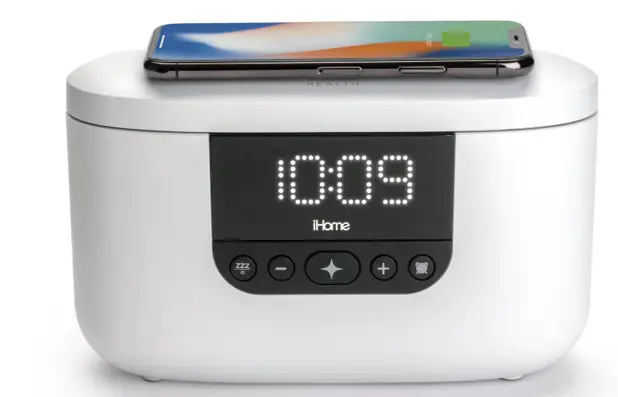 iHome iUVW3 PowerUVC Ultra 360 Degree UV C Sanitizer with Wireless Charging