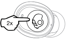 Skullcandy Jib True Series Wireless In Ear Headphones - Volume up