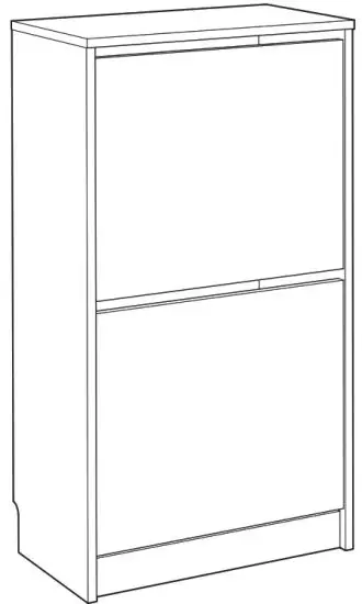 IKEA 802 564 50 BISSA Shoe Cabinet with 2 Compartments