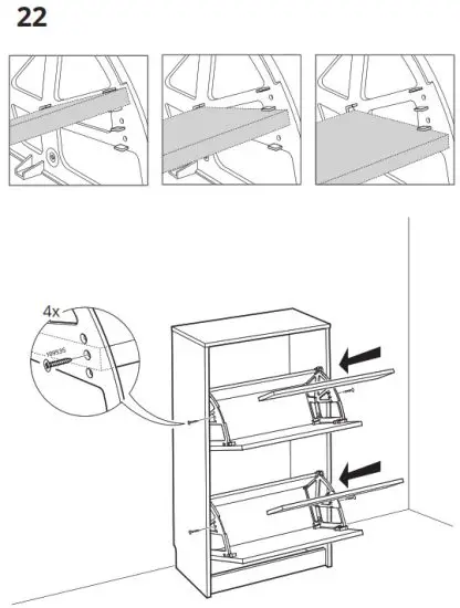 IKEA 802 564 50 BISSA Shoe Cabinet with 2 Compartments - fig 20