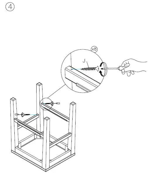 Ashley D498-024 Upholstered Stool FIG 4