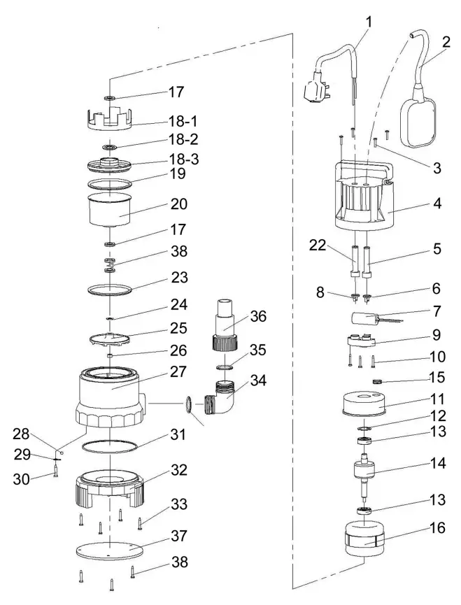 Clarke PSV3A Submersible Pumps - fig 1