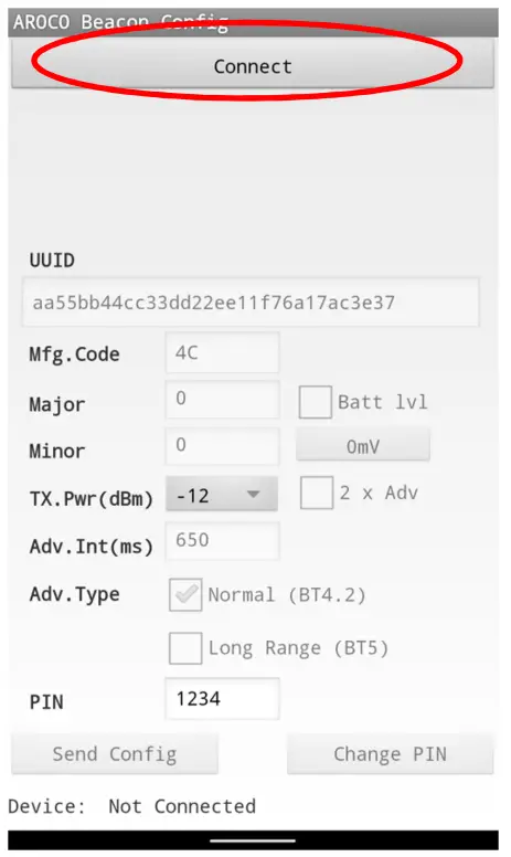 RODSUM WIRELESS AC BLET110 Aroco Wireless Beacon - app 1