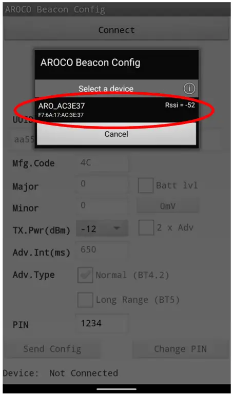 RODSUM WIRELESS AC BLET110 Aroco Wireless Beacon - app 2