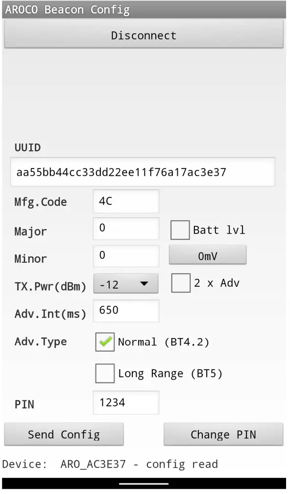RODSUM WIRELESS AC BLET110 Aroco Wireless Beacon - app 2