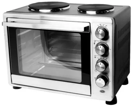 NETTA MINIOVEN35LWPLATE 35L Electric Mini Oven with Double Hotplate