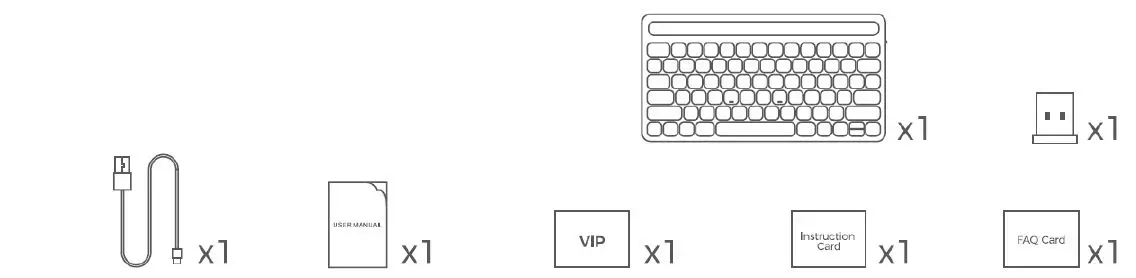 VictSing Multi Device Wireless Bluetooth Keyboard 1