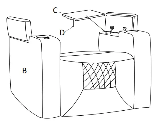 merax PP198292 Power Recliner Chair - Seat