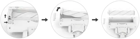 Detachable roller brush cleaning