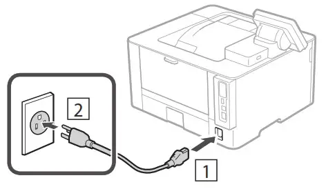 Canon imageCLASS LBP236dw Wireless Mobile Ready Laser Printer - Connecting the Power Cord