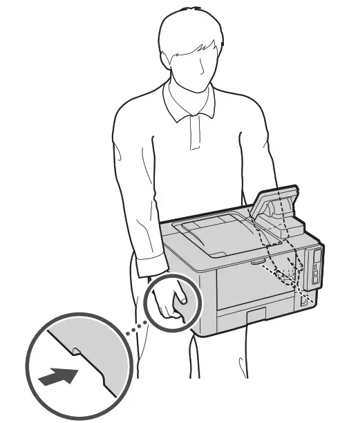 Canon imageCLASS LBP236dw Wireless Mobile Ready Laser Printer - Removing the packing Material