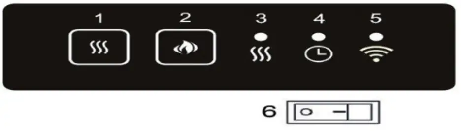 KLARSTEIN 10035086 Bormio Smart Fireplace Heater - CONTROL PANEL
