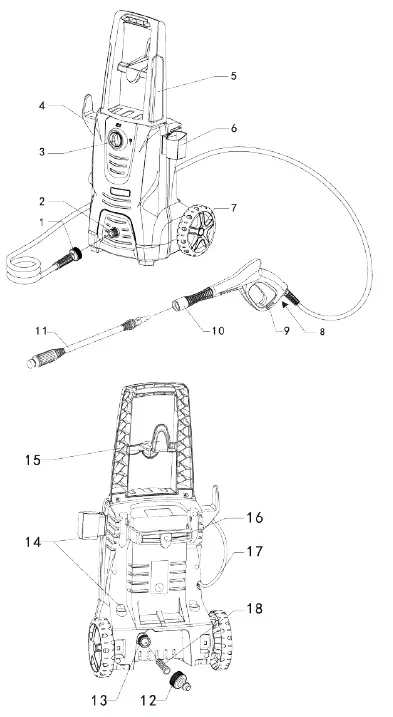 HARDWARE MACHINERY 68167 High Pressure Washer-1