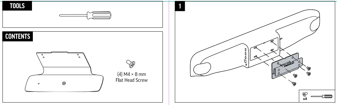 POLY 2215-87249-001 STUDIO X70 DISPLAY MOUNTING KIT - figure 1
