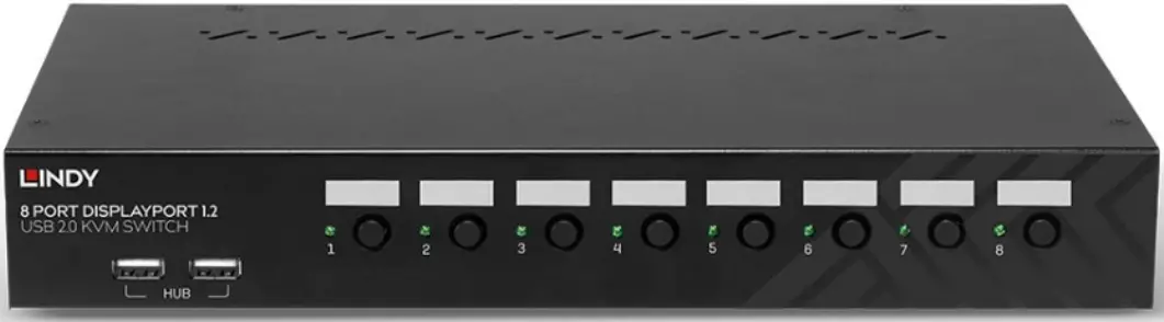 LINDY 39540 8-Port DisplayPort 1.2 and USB 2.0 KVM Switch