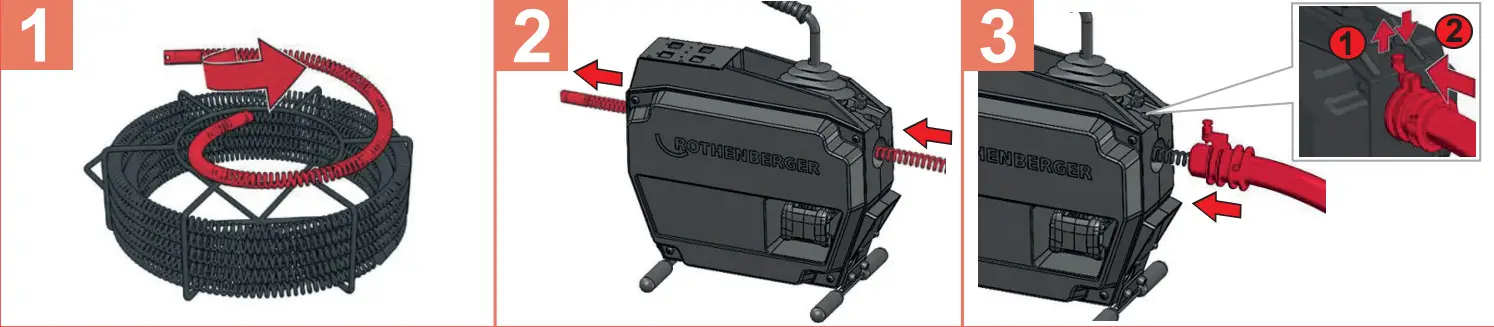 ROTHENBERGER R600 VarioClean 18V 8.0Ah Li Ion CAS 4.5m Brushless Cordless Drain Cleaner - Overview 3