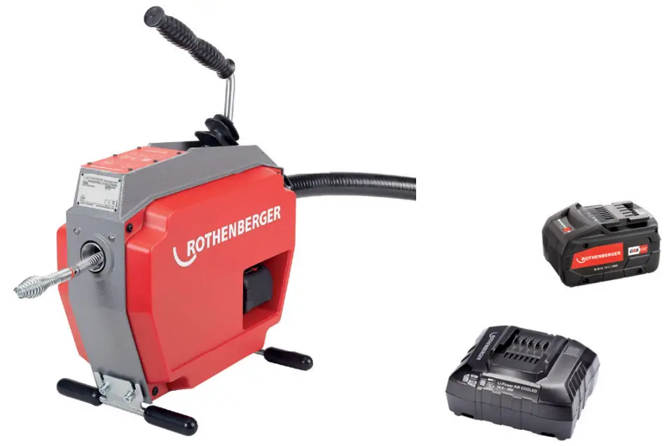 ROTHENBERGER R600 VarioClean 18V 8.0Ah Li Ion CAS 4.5m Brushless Cordless Drain Cleaner