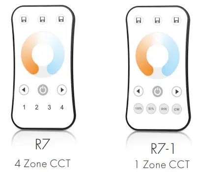 LEDLyskilder R7 Ultrathin Touch Wheel RF Remote Controller1