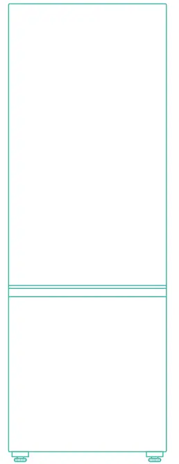 Esatto ETM325W 325L Bottom Mount Refrigerator