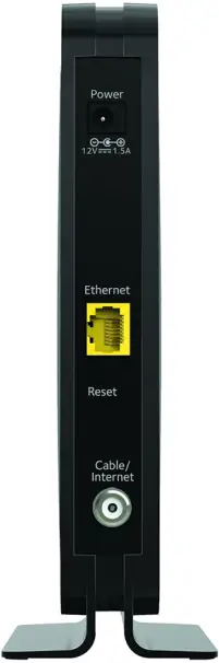 Back View of the modem and lights