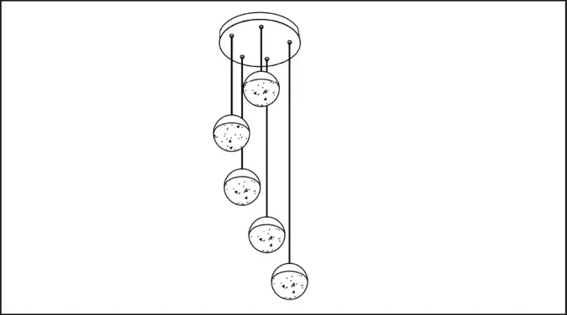 VONN VAC3285 LED Chandelier Lighting Fixture with Globe Shades