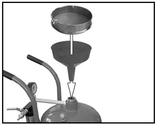 Clarke CPSB100B Pressurised Sandblaster - Replace the filler cap ensuring the O-ring