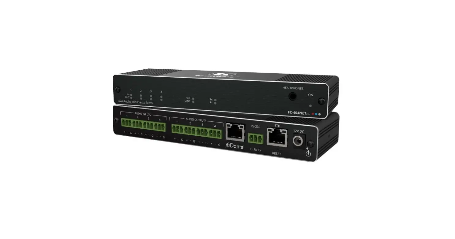 Kramer Fc-404netxl 4x4 Audio And Dante Mixer User Guide Kramer Fc-404netxl 4x4 Audio And Dante Mixer User Guide