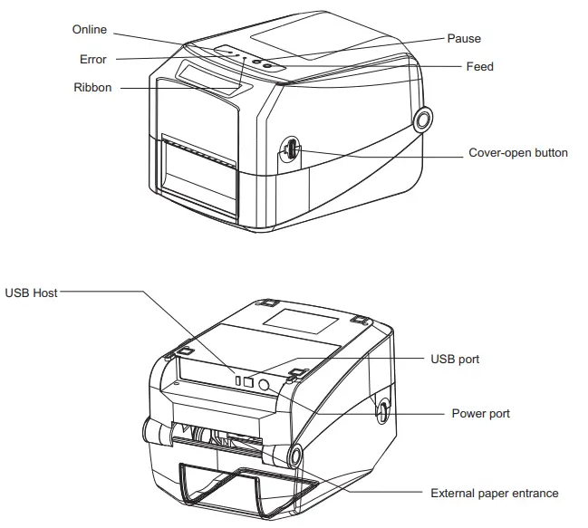 GS-2406T Surpass Series Thermal Transfer Barcode Printer Instruction Manual -