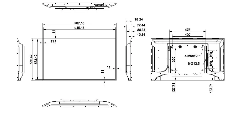 HIKVISION DS-D6043UN-B Indoor Wall-Mounted Digital Signage fig (1)
